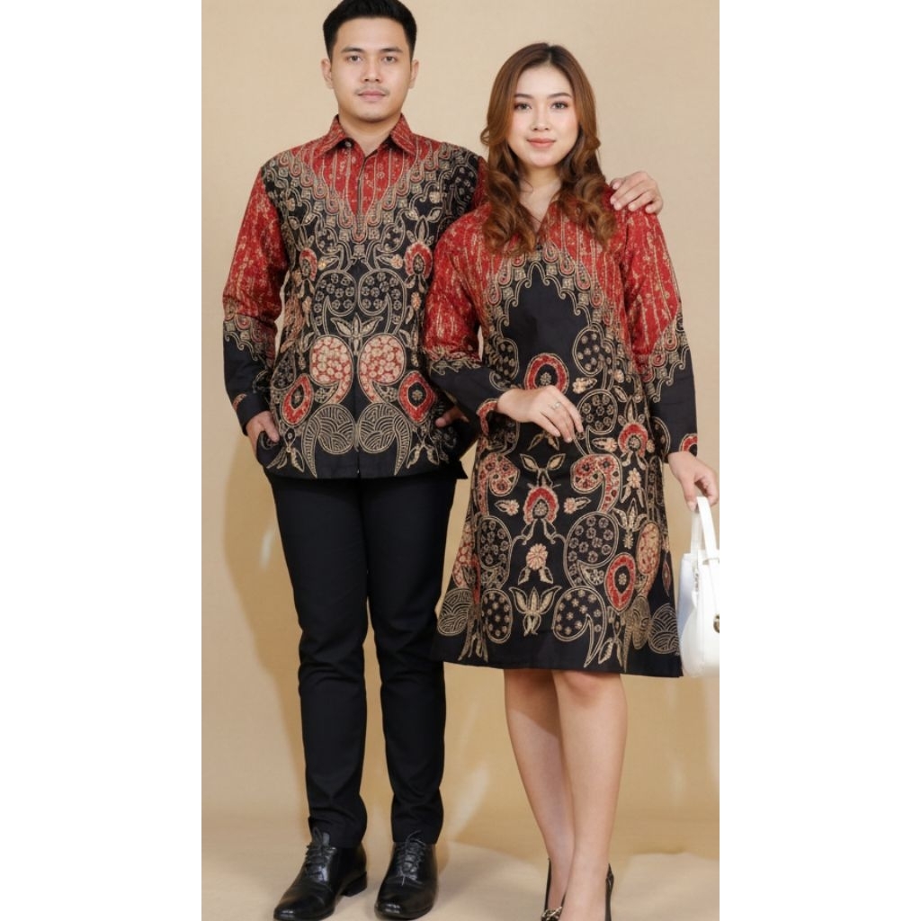 Batik Solo Trendy - Batik Couple Amanda / Sragam Batik / Baju Batik Kerja Wanita / Pakaian Jumbo
