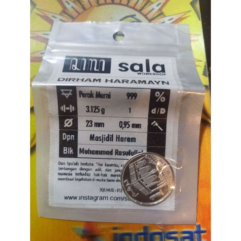 perak silver 999 sala workshop masjidil haram 1 dirham 3,125gram