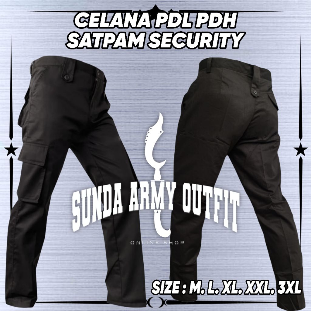 Celana PDL PDH Satpam Security Cokelat Terbaru / Celana PDL Satpam / Celana Satpam PREMIUM / Celana 