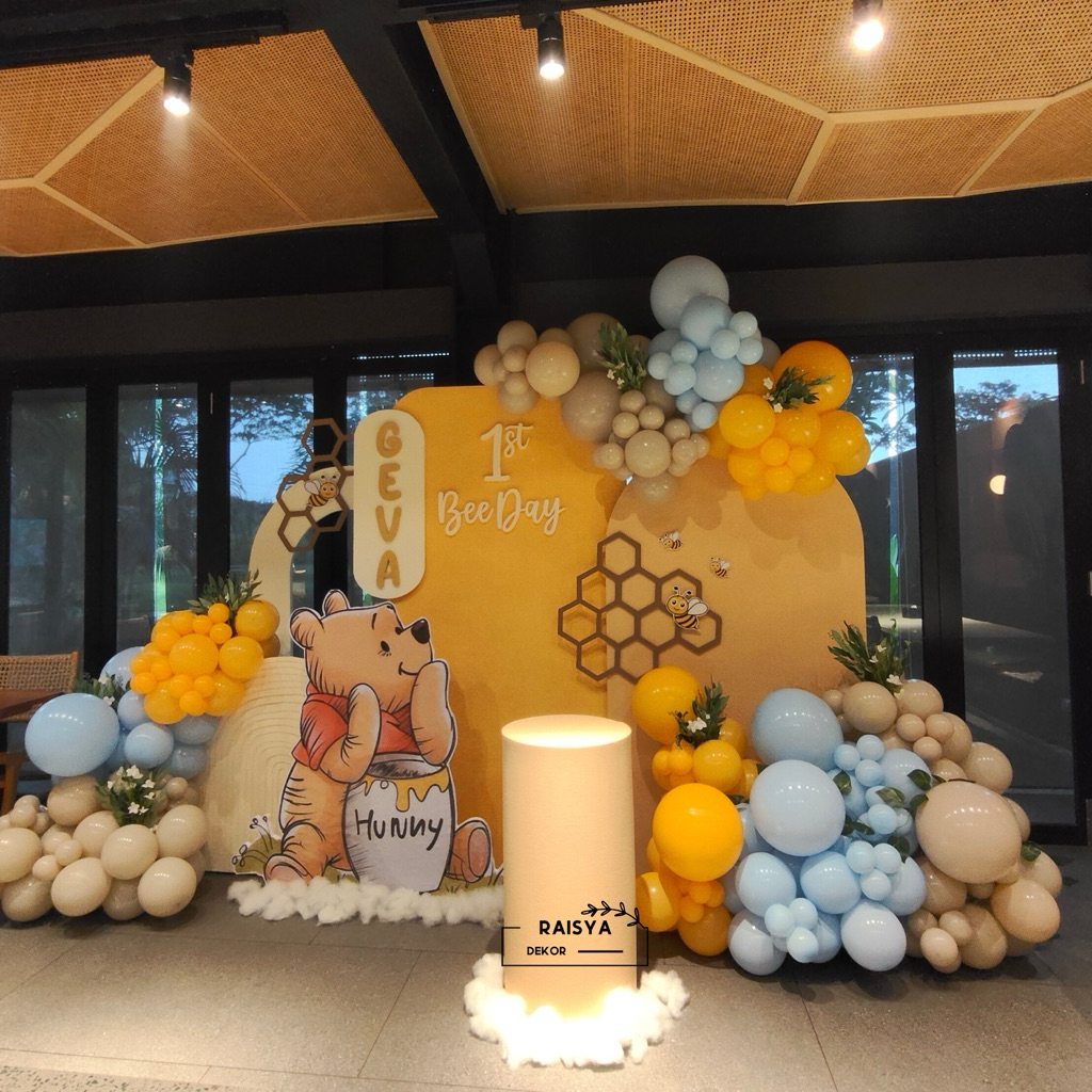 Dekorasi Ulang tahun winnie thee pooh + jasa pasang