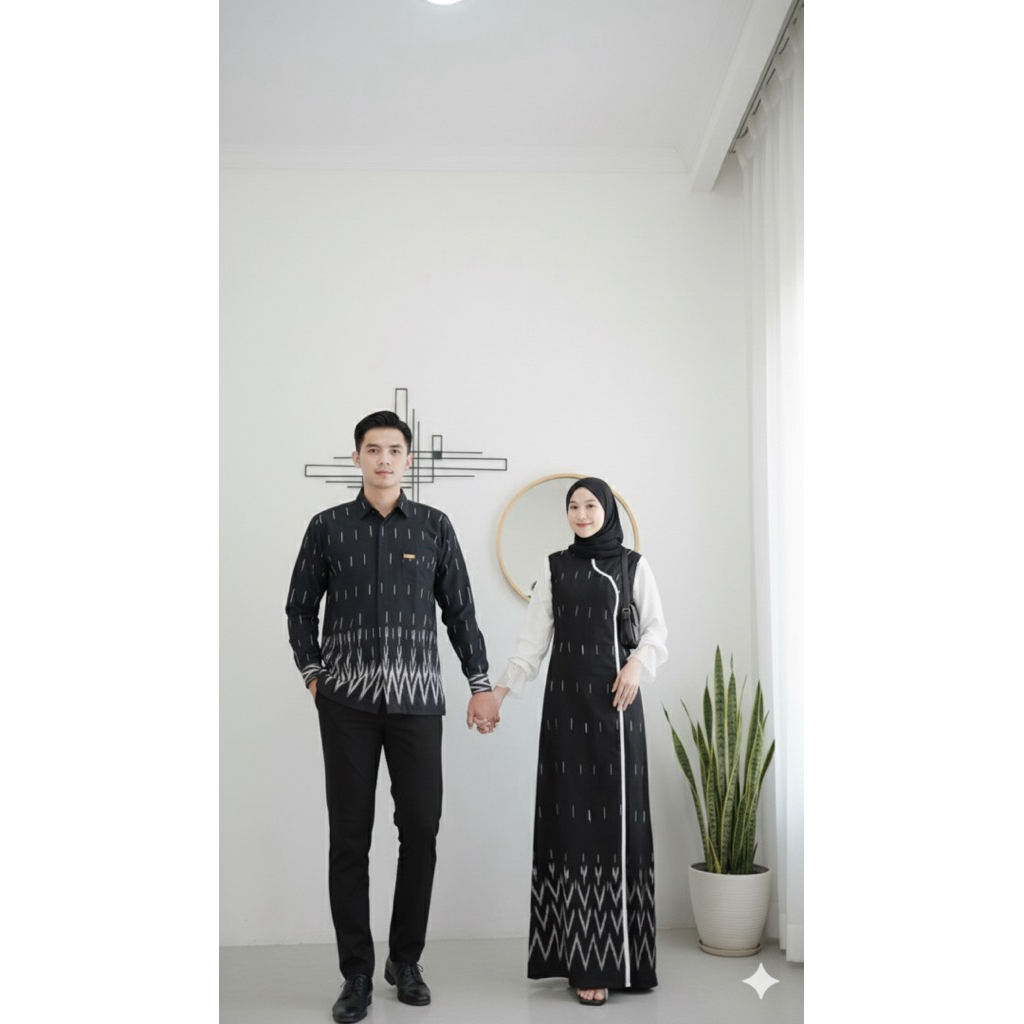 (READY STOK) COUPLE TENUN ETNIK SETELAN KONDANGAN|KEMEJA TENUN|DRESS TENUN