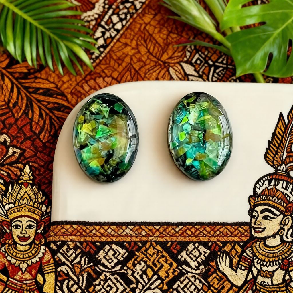 Batu Kalimaya Banten Full Jarong Pelangi RS/ Tidak Asli Buatan Terbaik