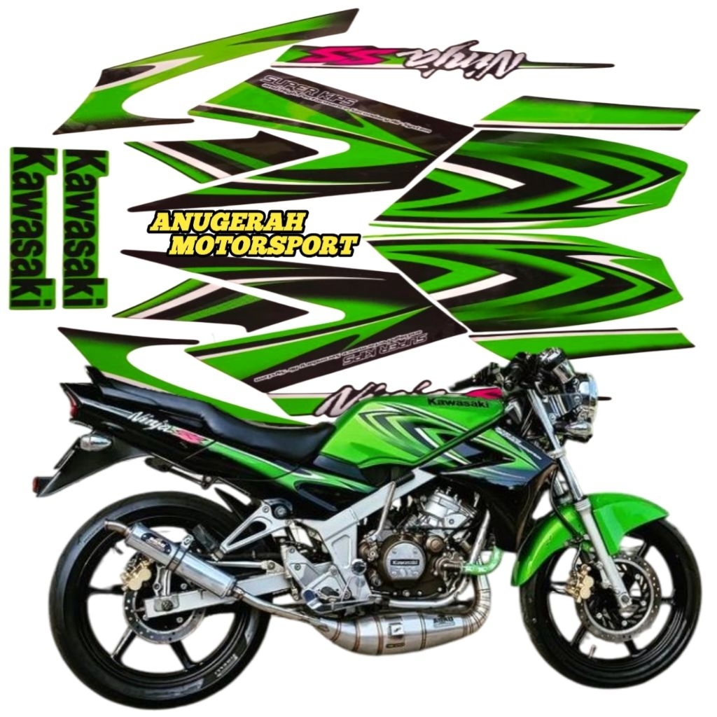 striping stiker lis ninja ss hijau hitam 2011
