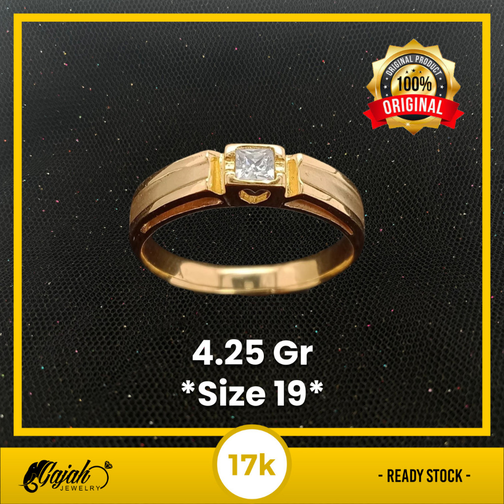 Cincin Emas 17K - Toko Emas Gajah  - 4.25 Gram - 2372
