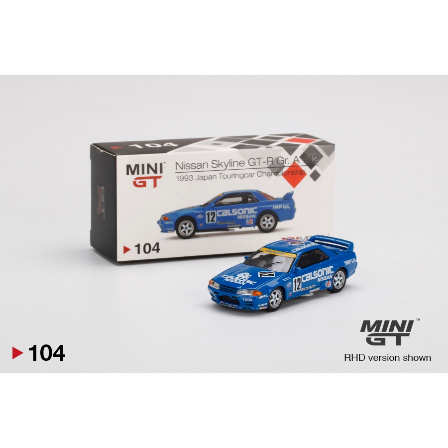 MINI GT 104 NISSAN SKYLINE GT-R GR.A #12 CALSONIC Box SEAL New