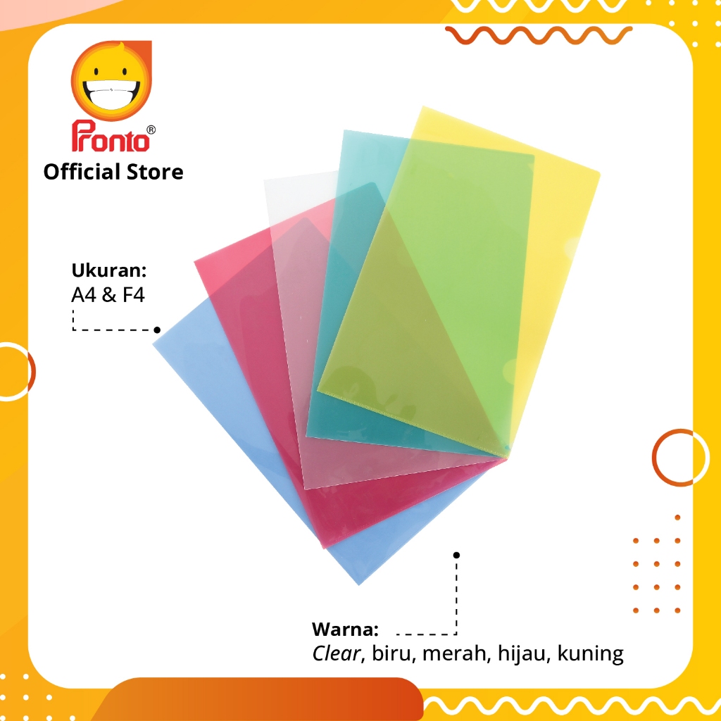 Pronto Map Plastik Clear Sleeves F4