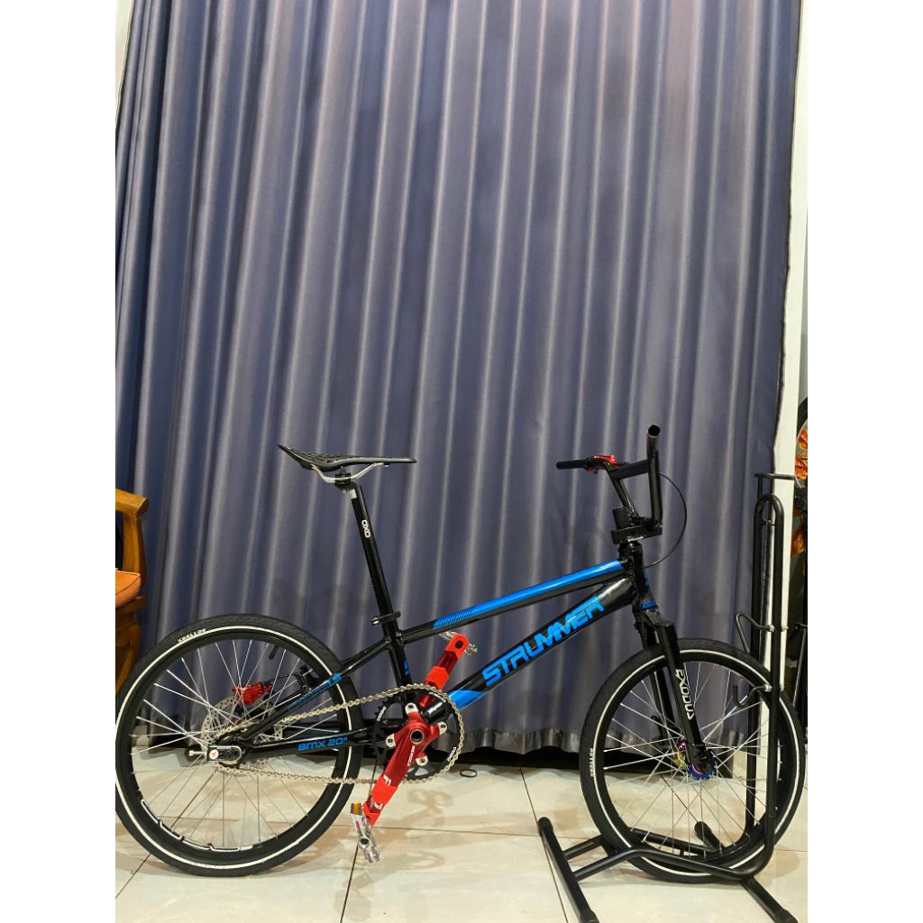 BMX STRUMMER CRANK MEROCA RAO REM HIDROLIS MEROCA MERAH