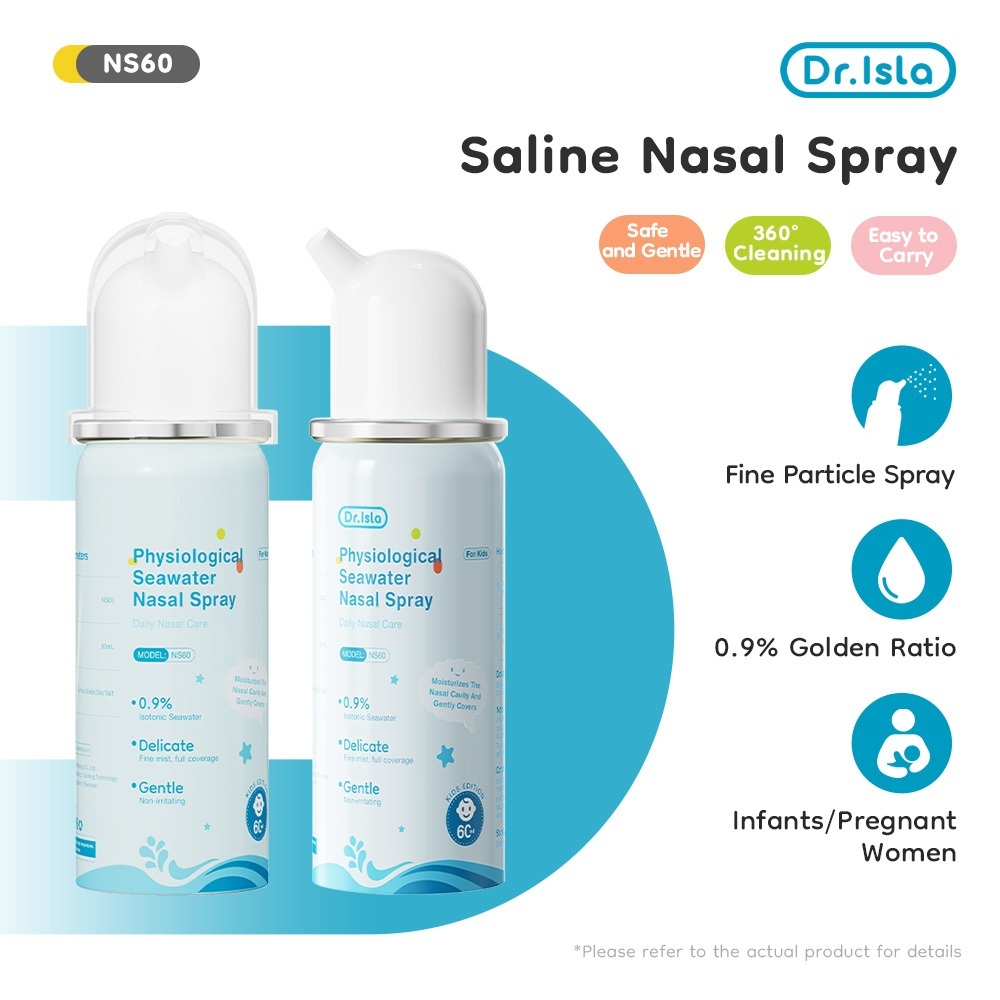 Dr.isla Nasal Spray Bayi Nose Hygiene 0,9% Garam Semprotan Hidung Bayi  60ml NS60