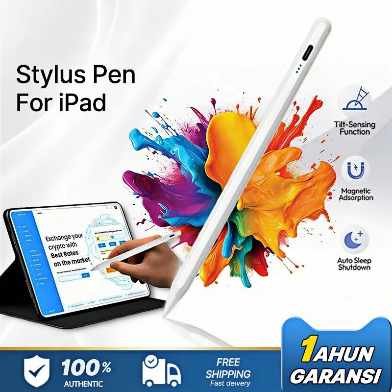 Active stylus pen with palm rejection for Ipad and Android dan | Tilt Pressure Stylus Pen Fast Charg