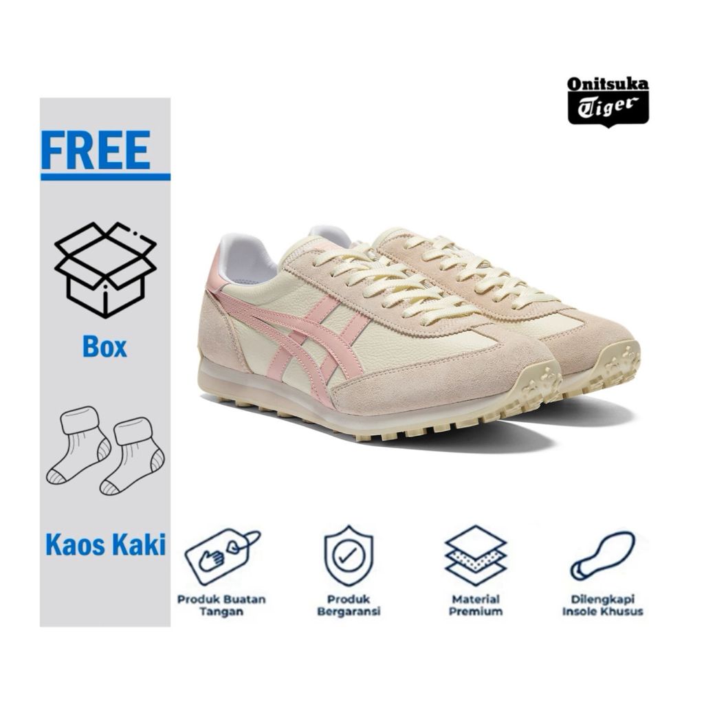Sepatu Sneakers Onit Tiger EDR Cream Pink Sepatu Wanita Sepatu Original
