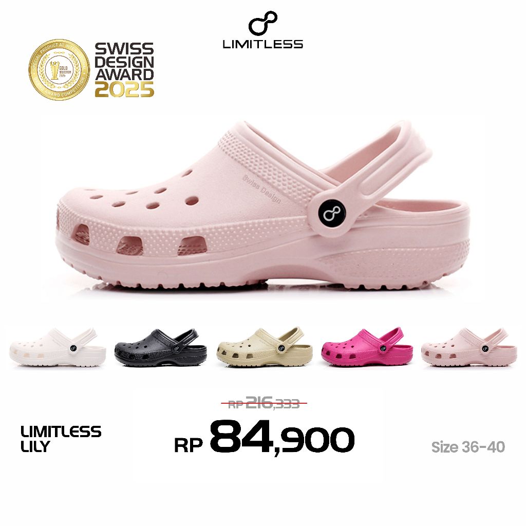 LIMITLESS Sandal Selop Wanita Dewasa LILY Terbaru 2026 Sendal Slop Cewek Casual LILY – Size 35 – 40