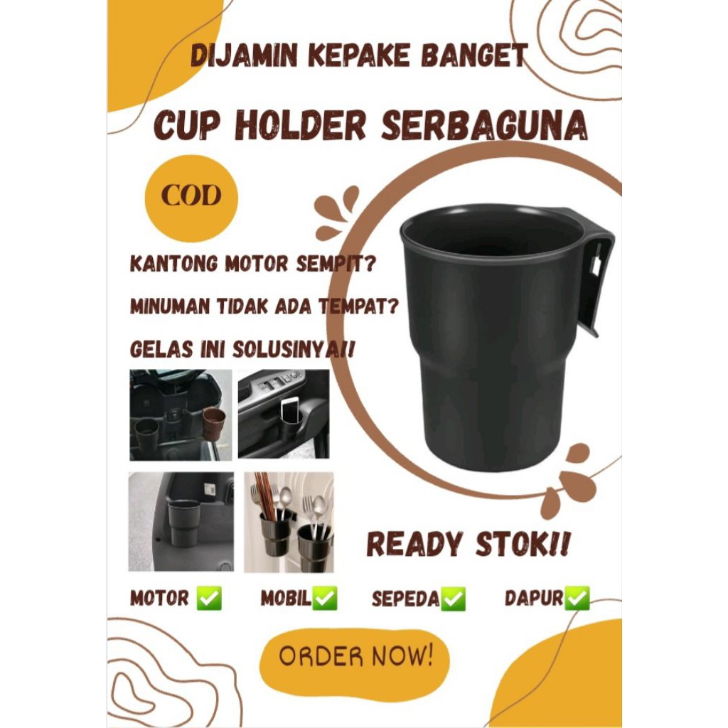 Cup Holder Motor / Tempat Minum Serbaguna / Cup Holder Mobil