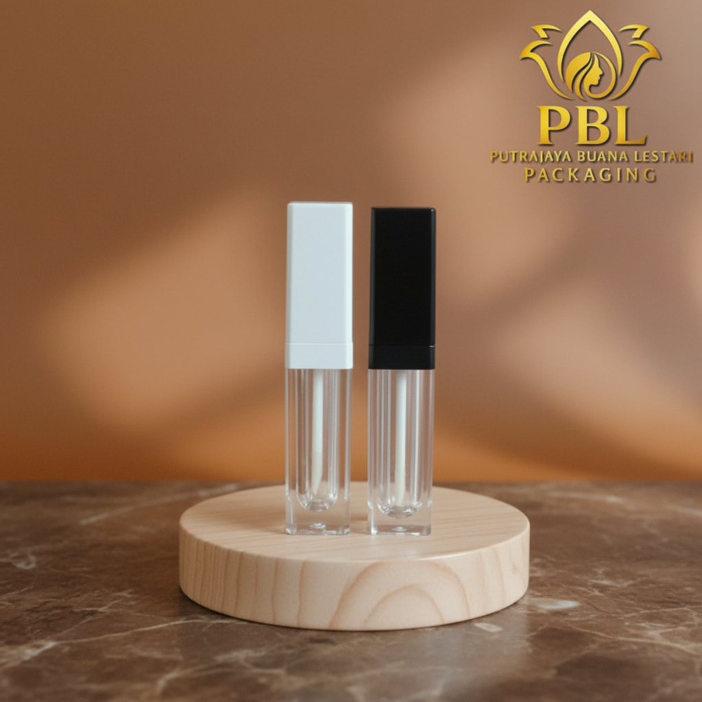 Botol Lip Cream 4ml Kotak/ Wadah Botol Refill Lip Cream 4ml / Botol Lip Gloss 4ml / Botol Acrylic 4m