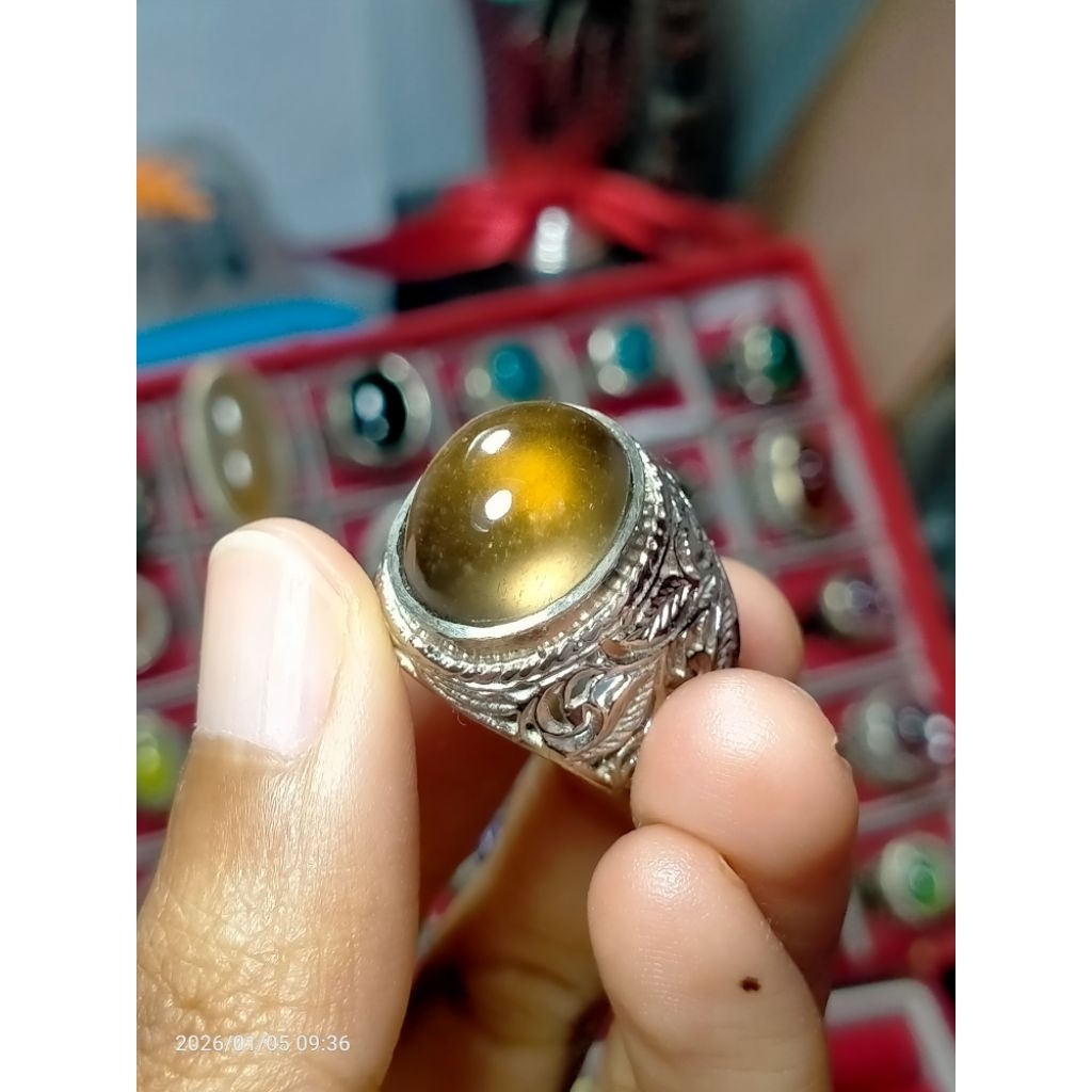 batu cincin smoky quartz solar solok selatan
