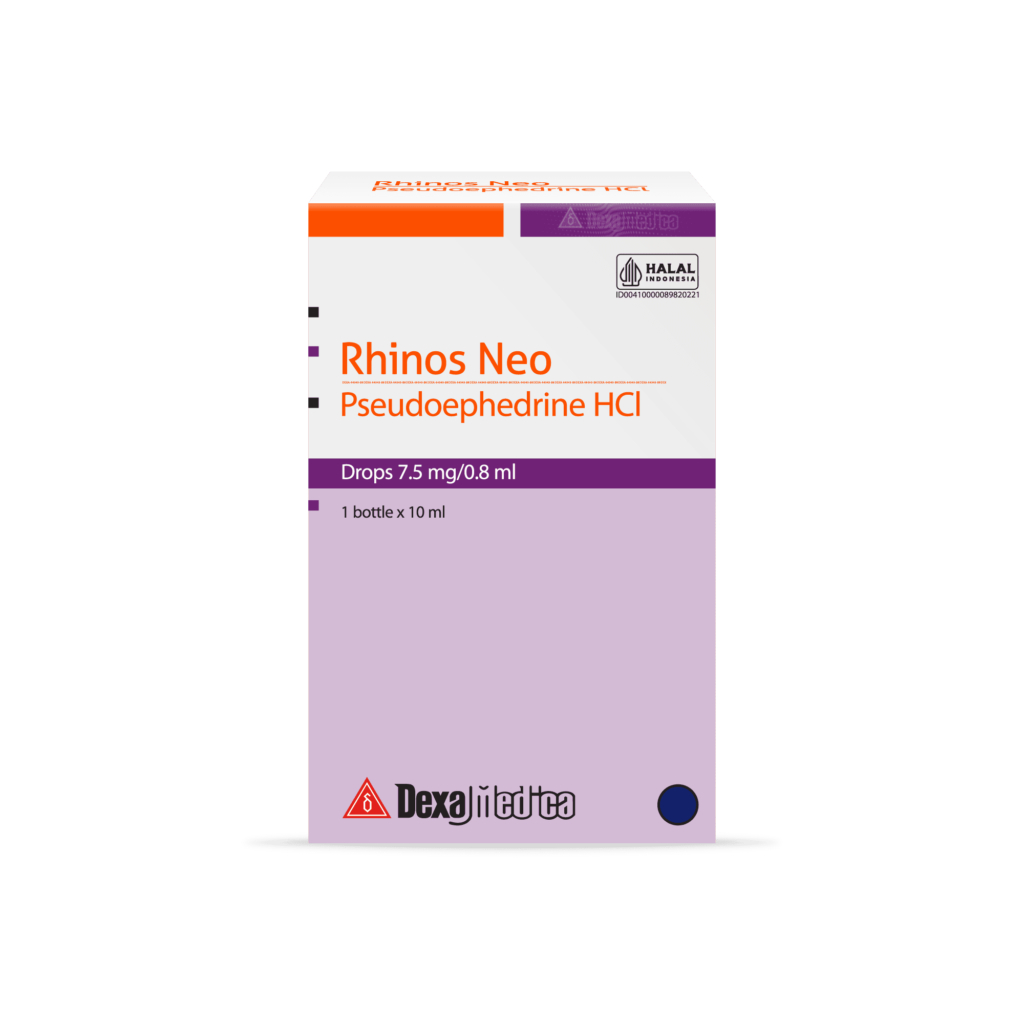 Rhinos Neo Drops Obat Pilek Bayi 10 ml - Pseudoephedrine HCl, Meringankan Hidung Tersumbat, Untuk An