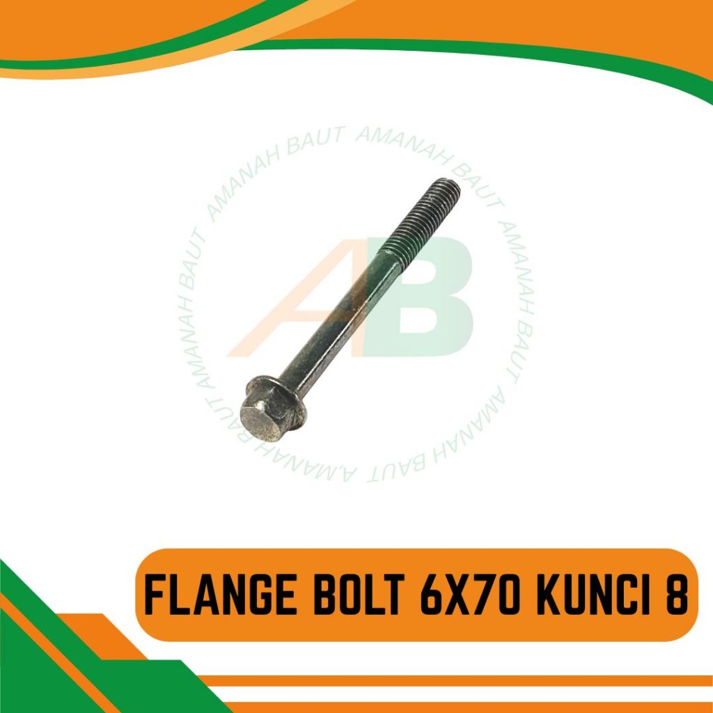 Baut Blok Cvt Flange Bolt M6x70 6mm Kunci 8 Drat 10 6x70 Hijau