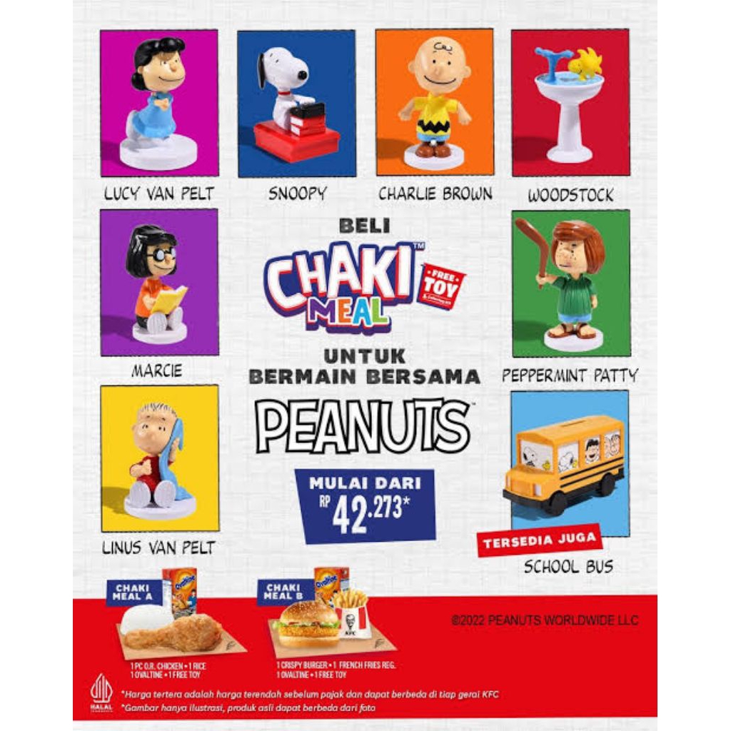 Mainan Chaki Meal KFC Peanuts Snoopy 2022
