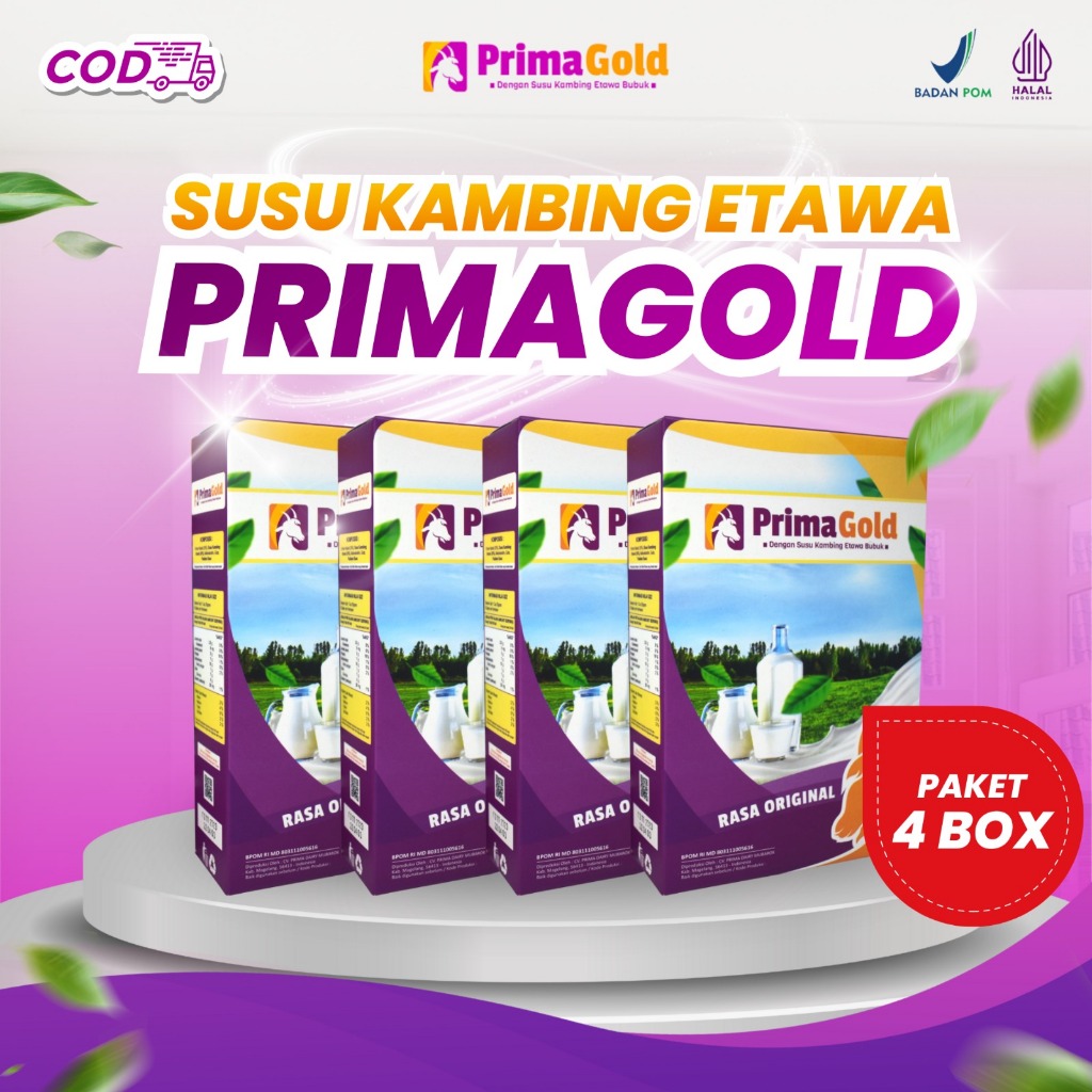 4 BOX PRIMAGOLD SUSU ETAWA ORIGINAL PRIMA GOLD / Prima Gold Susu Kambing Etawa