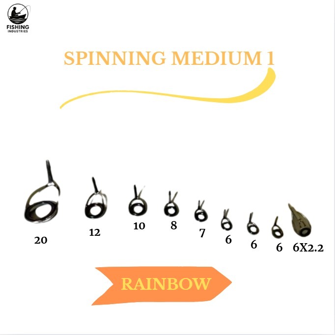 Ring Guide Joran Spinning Medium 1 K Series Rainbow – Keramik Anti Karat