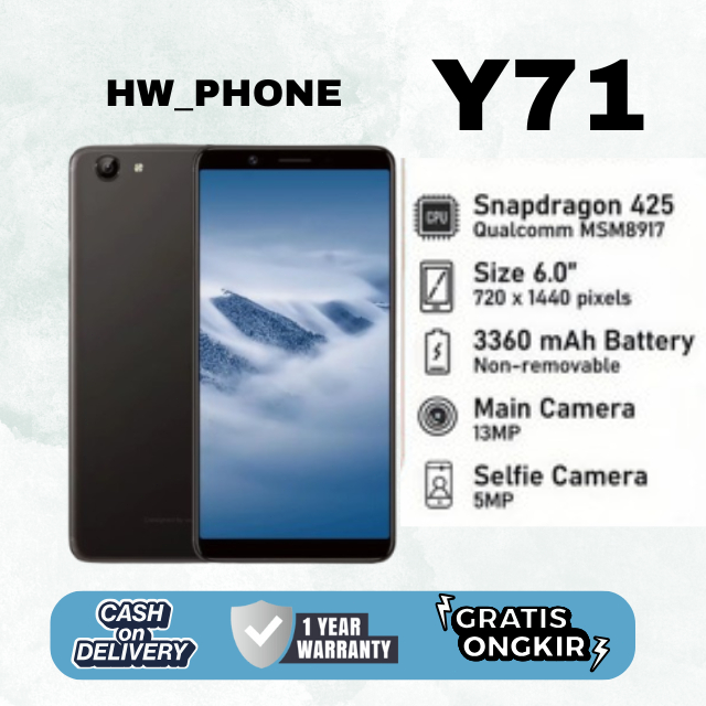 HP VIVO Y71 RAM 6/128GB 4G Android Smartphone GARANSI