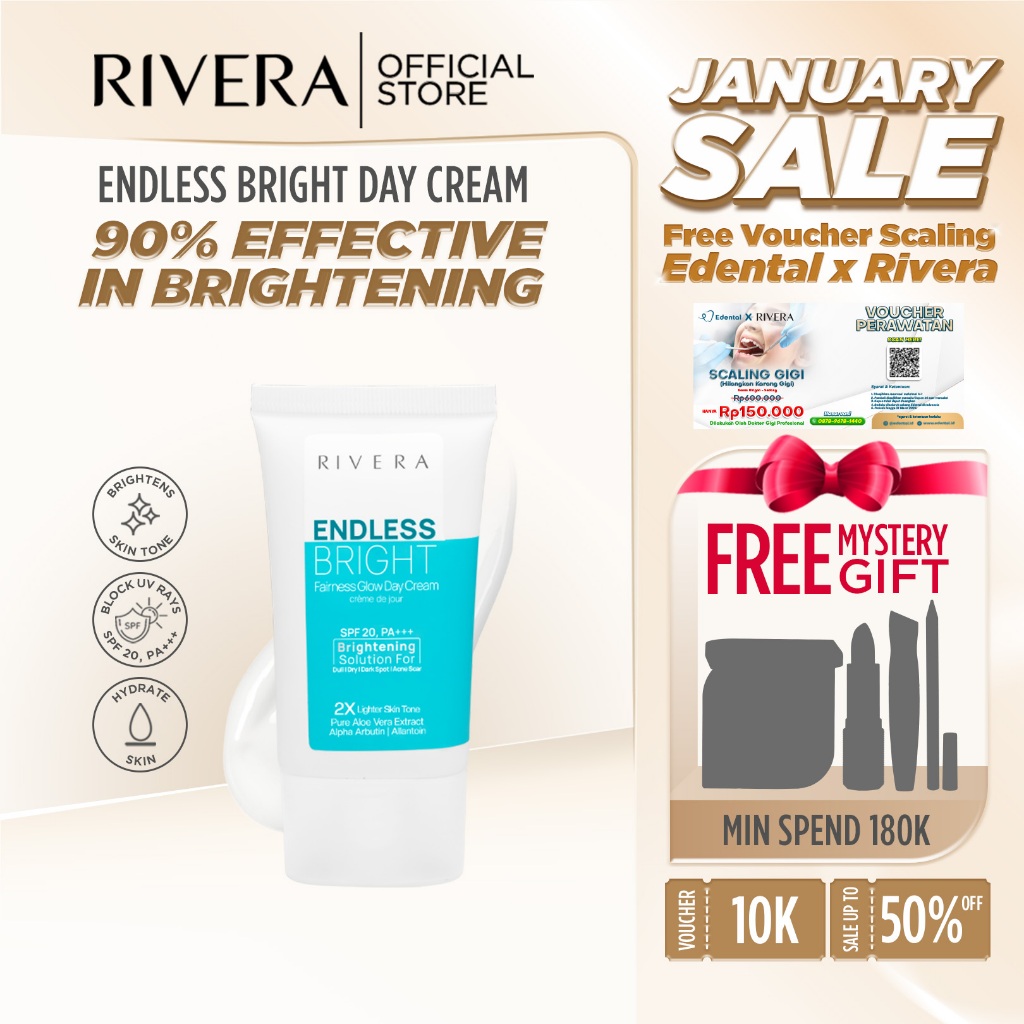 Rivera - Endless Bright Fairness Glow Day Cream - (DP 2) - SPF 20+++