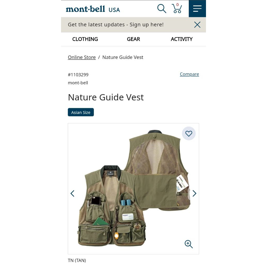 Nature Guide Vest Montbell
