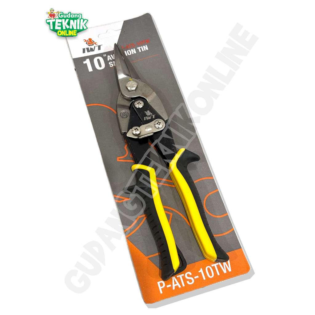 Gunting Seng Lurus 10" IWT (P-ATS-10TW) / Gunting Potong Seng Plat Baja Ringan 10 Inch Tin Snips Gun