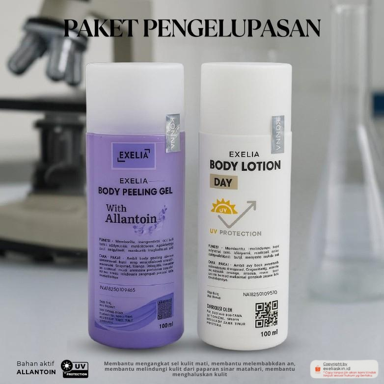 EXELIA - PAKET PENGELUPASAN BODY PEELING GEL & LOTION DAY