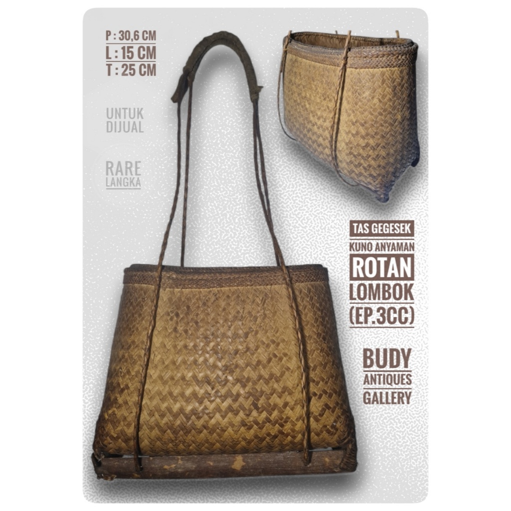 Tas Gegesek Sasak Lombok Kuno Anyaman Rotan - Ep.3CC