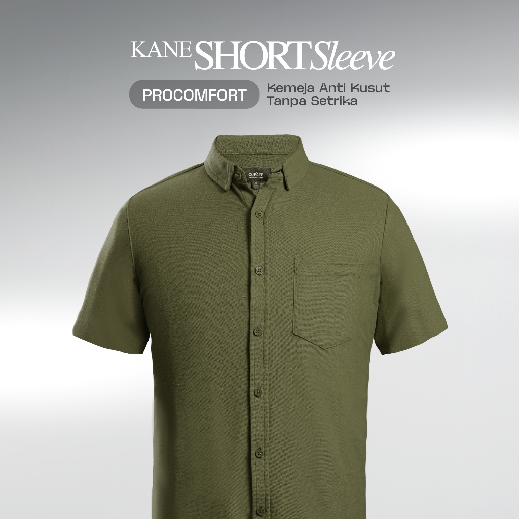 CUTOFF Kane Kemeja Kerah Pique Pria Pendek