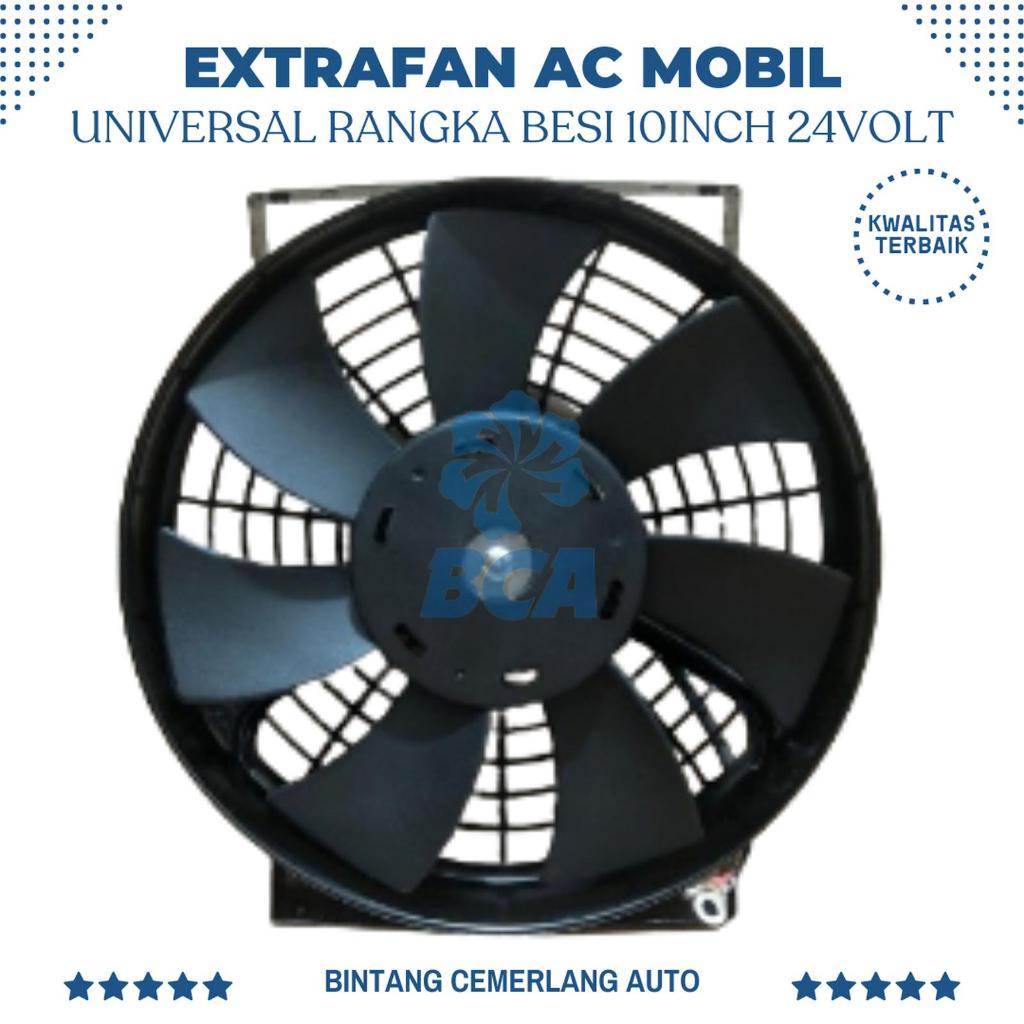 EXTRA FAN AC Mobil Universal Rangka Besi FAN AC MOBIL 24 VOLT 10 INCI