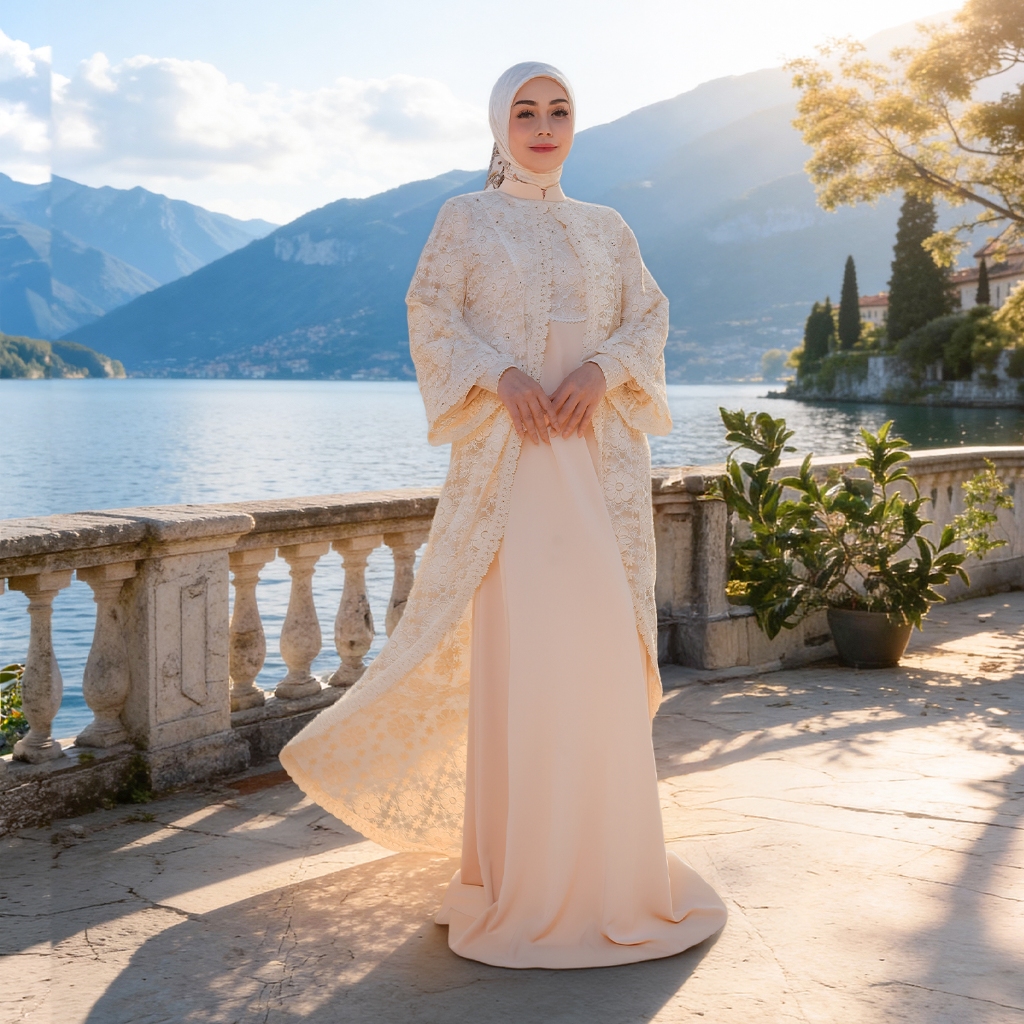 MANDJHA Selvina Dress By IVAN GUNAWAN - Busana Muslim Modest ORIGINAL