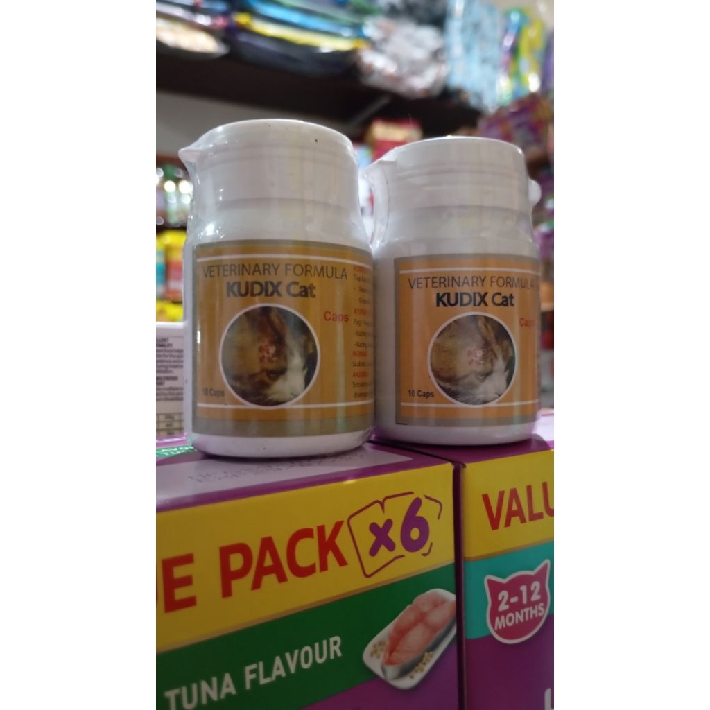 KUDIX CAT CAPSUL/ OBAT GATAL KUCING/ JAMURAN/ SCABIES 10 TABLET