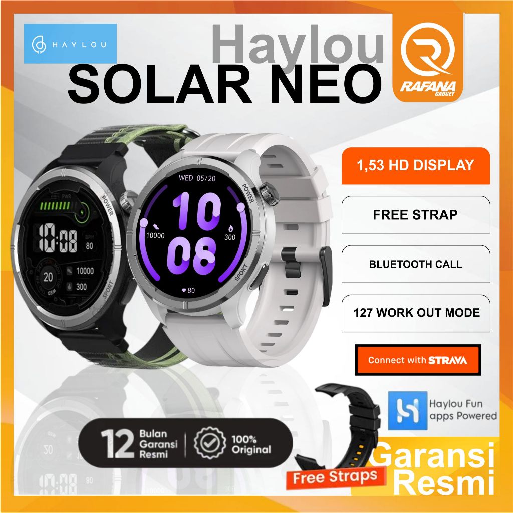 Haylou Solar Neo smartwatch garansi resmi
