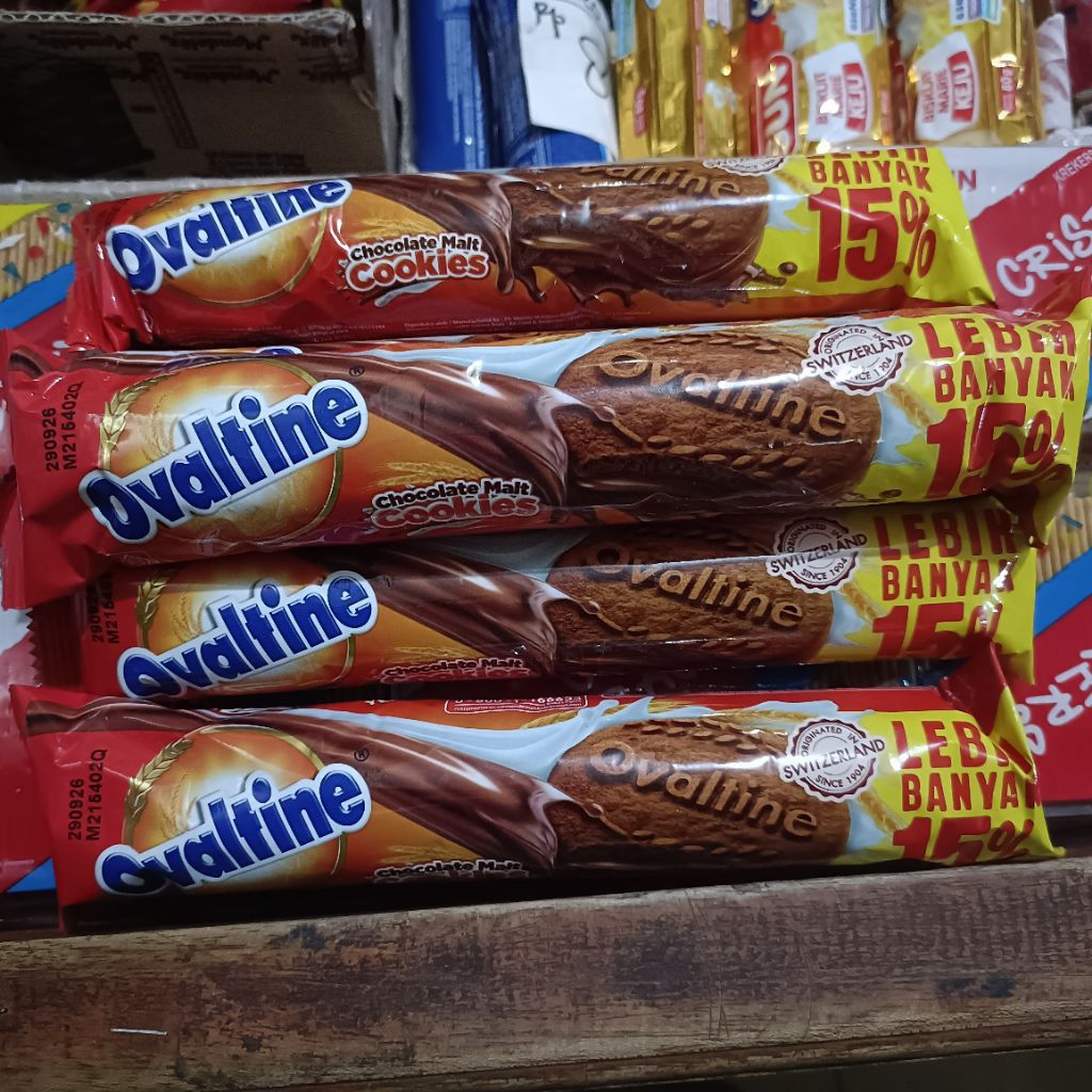 Ovaltine malt cookies - ovaltine roll 130g - biskuit ovaltine box.
