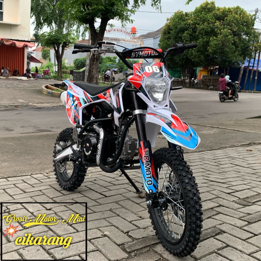 MOTOR MINI TRAIL 110CC SYMOTOS-06 MANUAL RING 14/12 MESIN 4TAK + LAMPU