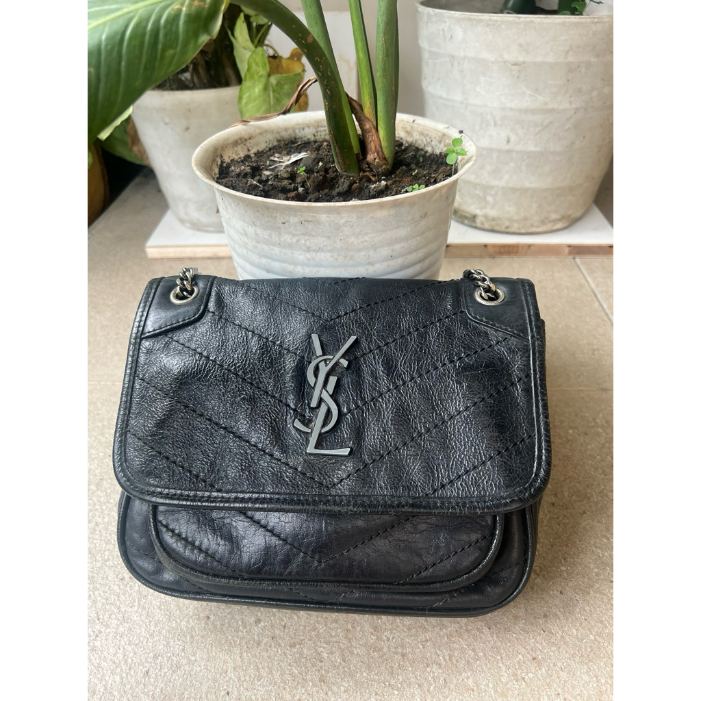 Tas Sling Bag YSL Black