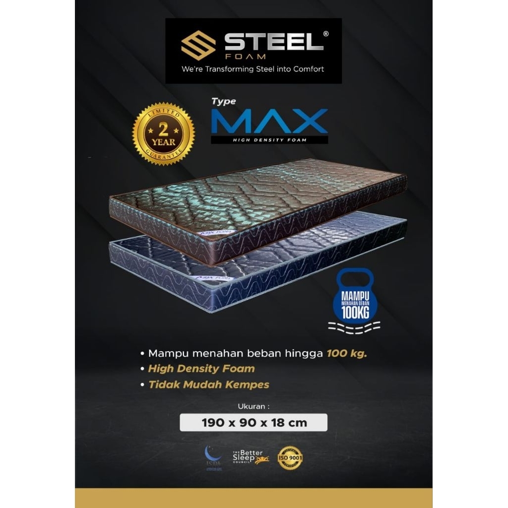 tilam busa matras steel bed max foam