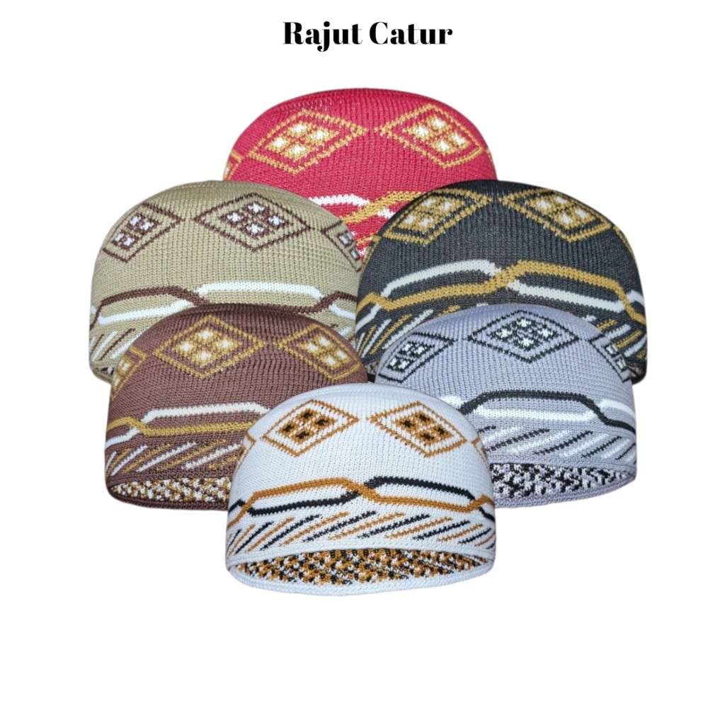 SAKINAH.MODE-PECI RAJUT MOTIF CATUR/PECI PREMIUM/BUSANA PRIA MUSLIM/PECI GROSIR