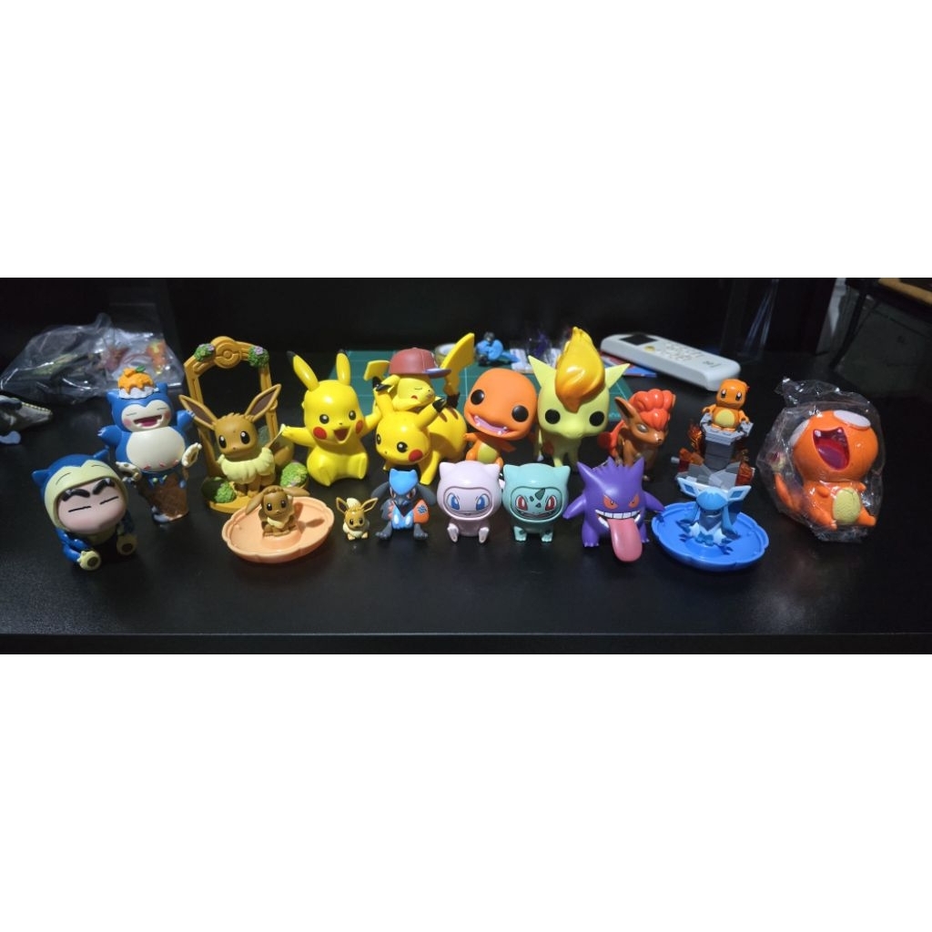 Figure, gashapon, Funko pop, keychain blindbox Pokemon murah: Pikachu, eevee, charmender, snorlax dl