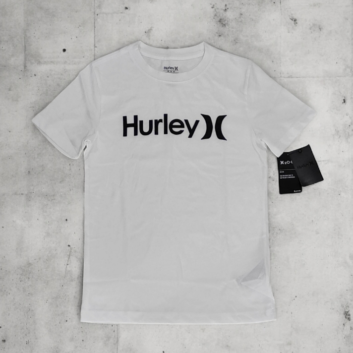 Baju Kaos Anak HURLEY H2O-Dri Fit One & Only UNISEX Kids Tee White Black Original  *LIMITED STOCK