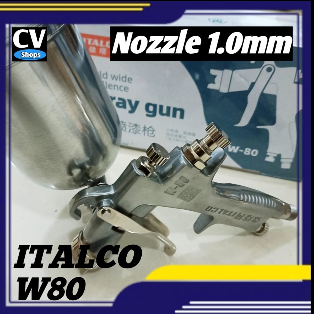 Spray Gun Italco W80 Nozzle 1.0mm Original High Quality Cup 400ml