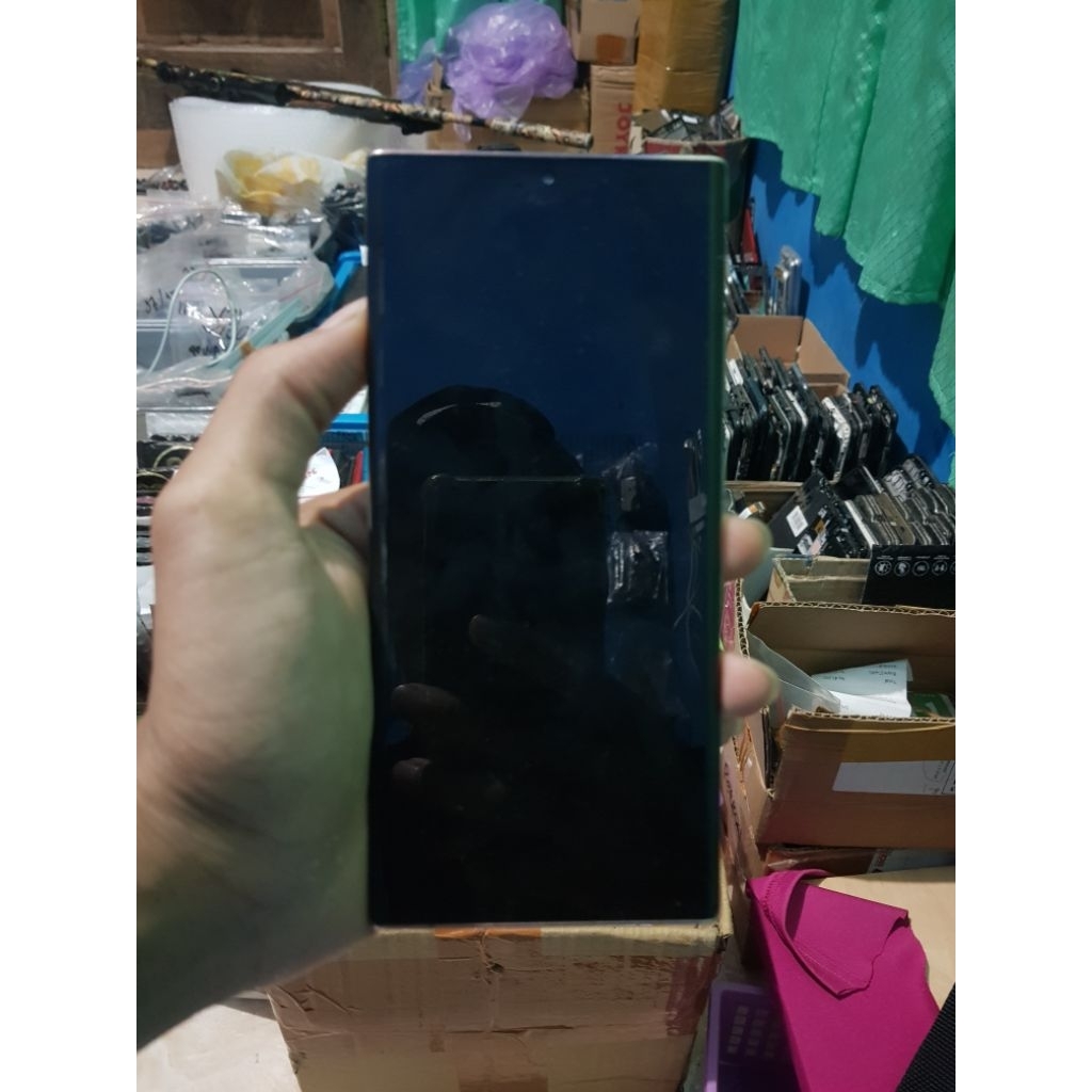 frame tatakan lcd tulang tengah samsung not 20 ultra lcd mati poin frame di kirim seperti di gambar 