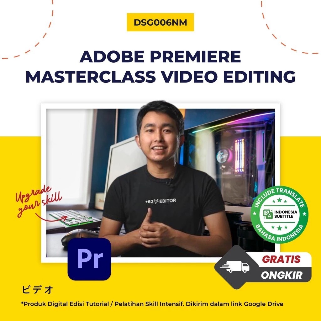 Ecourse Adobe Premiere MasterClass Video Tutorial Editing Mastery FULL Premium + BONUS- (bahasa Indo