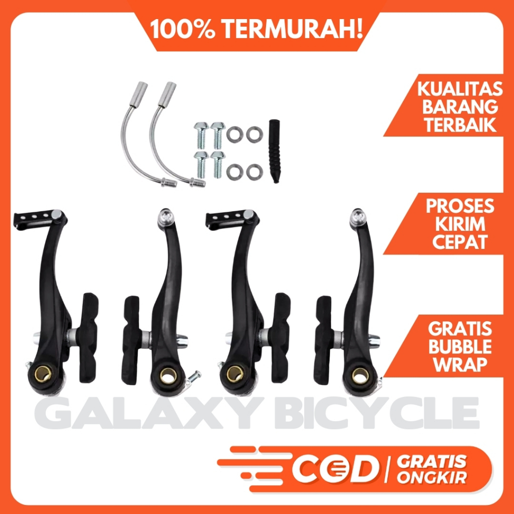 Rem Sepeda Vbrake Aluminium Alloy Black Hitam Like Tektro RX1 V-brake Sepeda Lipat MTB Minivelo Comm