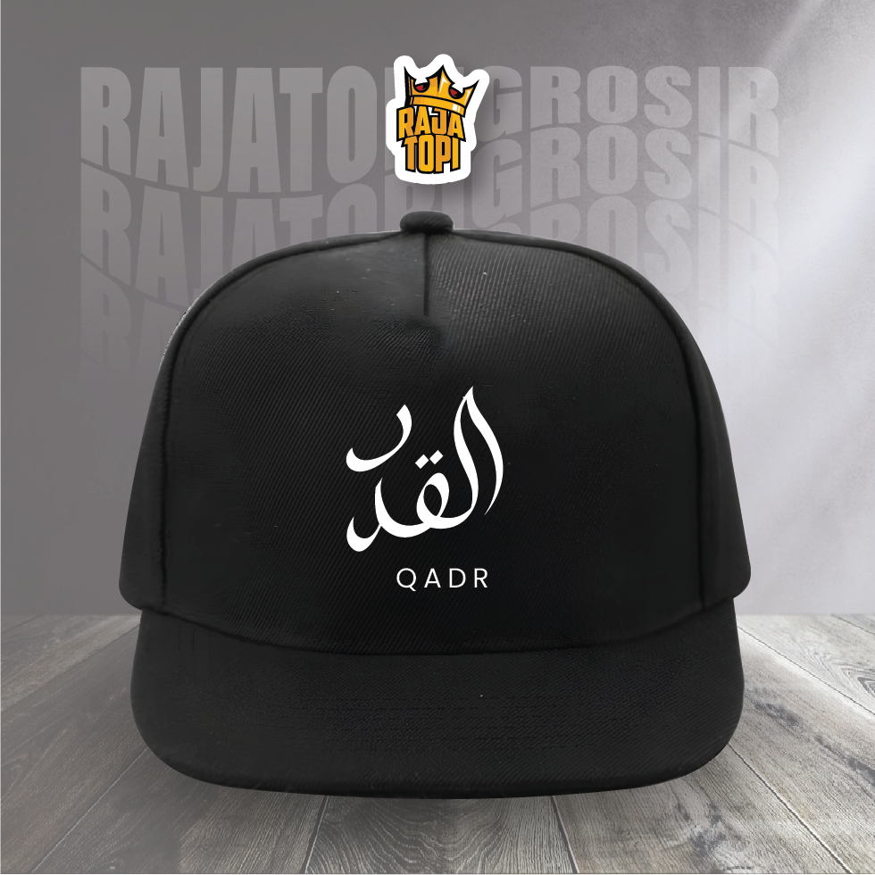 Topi Snapback Custom Logo Sablon Islami Untuk Remaja & Dewasa/ Topi Islami/ QADAR