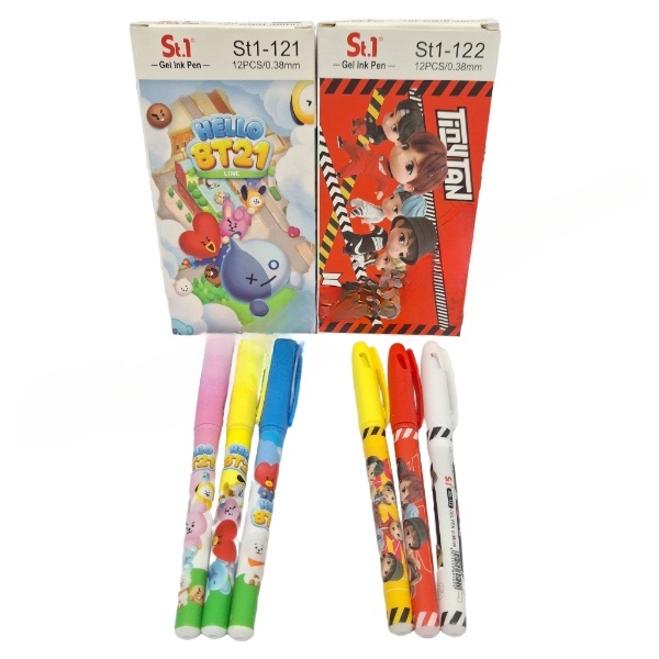 1 Kotak isi 12 Lusin Pena Gel Ink Pen ST.1 / Pena Gel Ink Pen ST.1