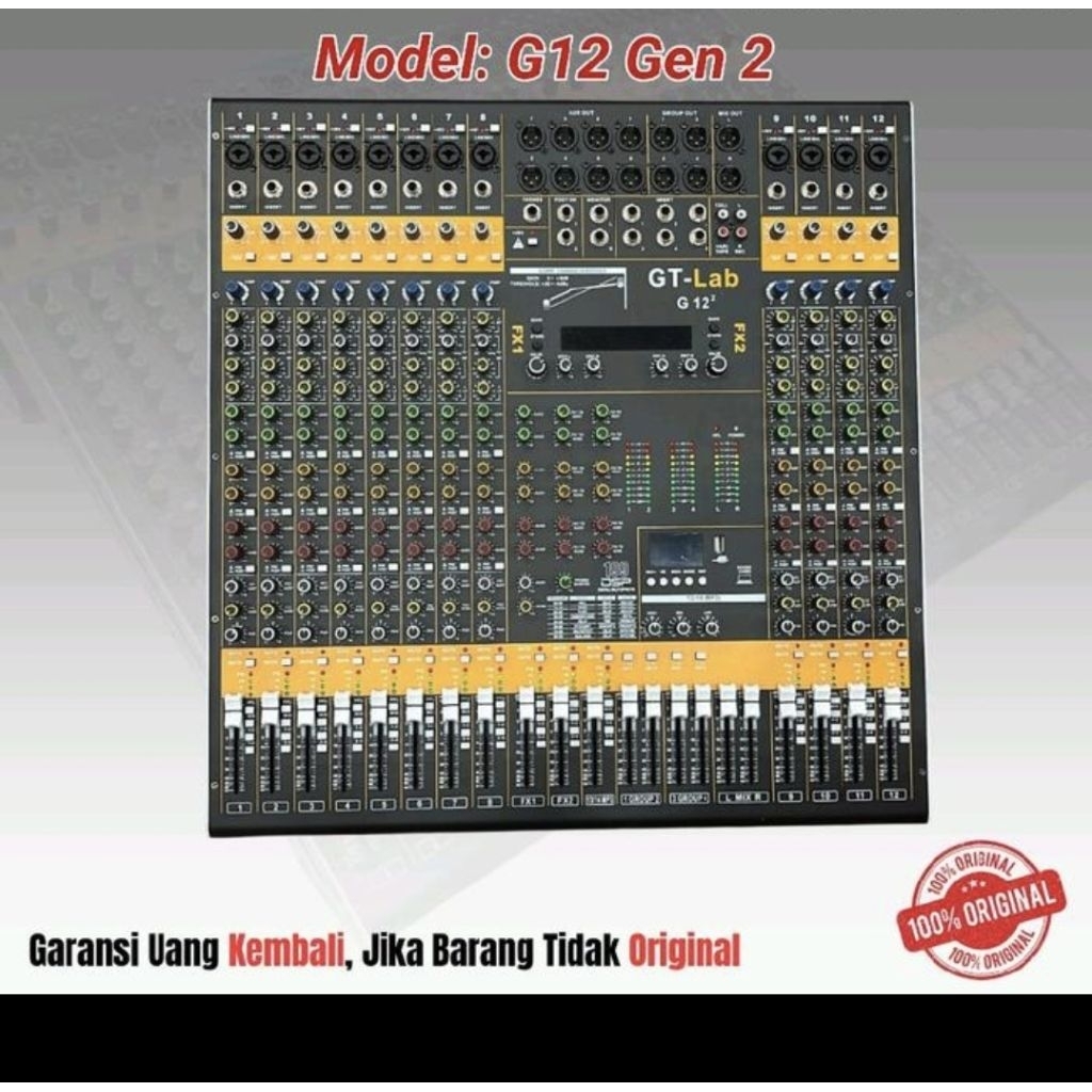 mixer audio gt lab g12 gtlab12 gtlab g12 GEN2 12CH soundcard original garansi