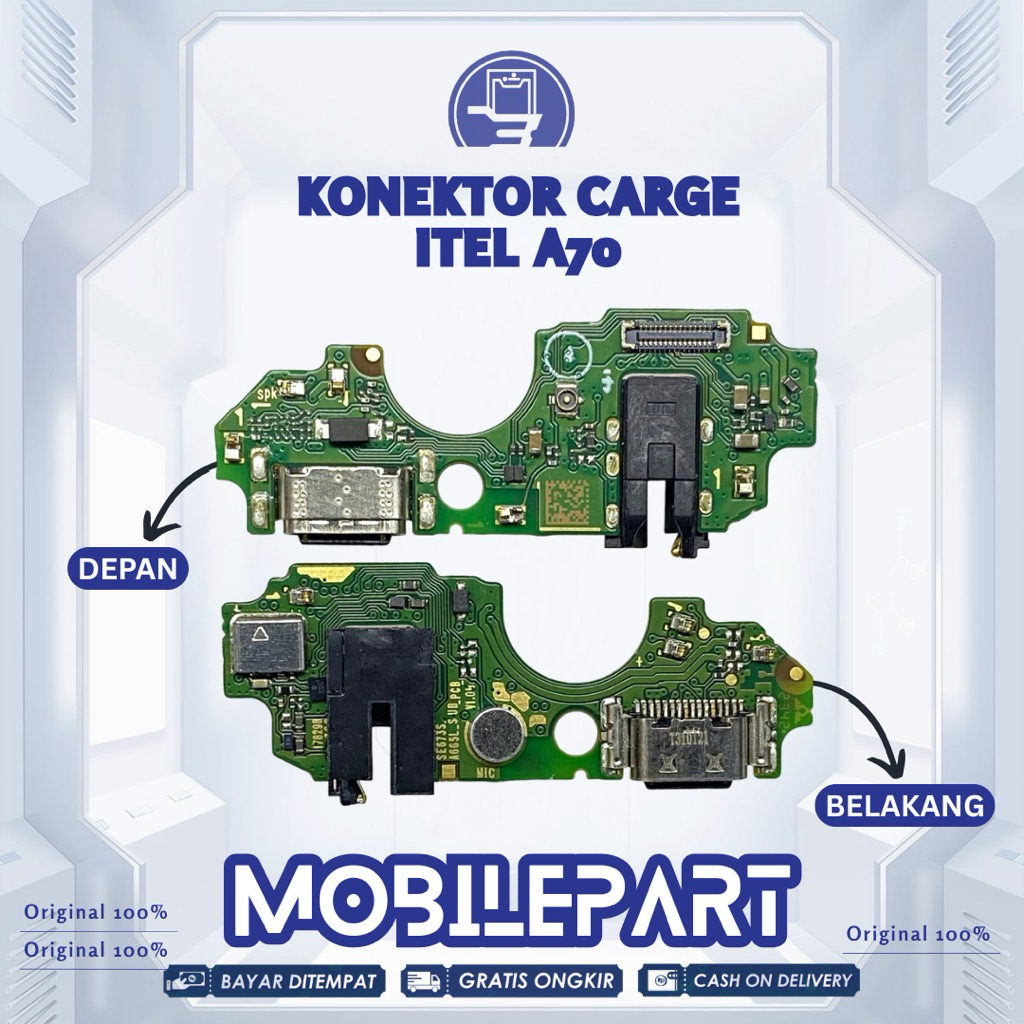 KONEKTOR / CHARGER/PAPAN MIC PLUG IN SUB BOARD ITEL A / AWESOME 70  ORIGINAL 100%
