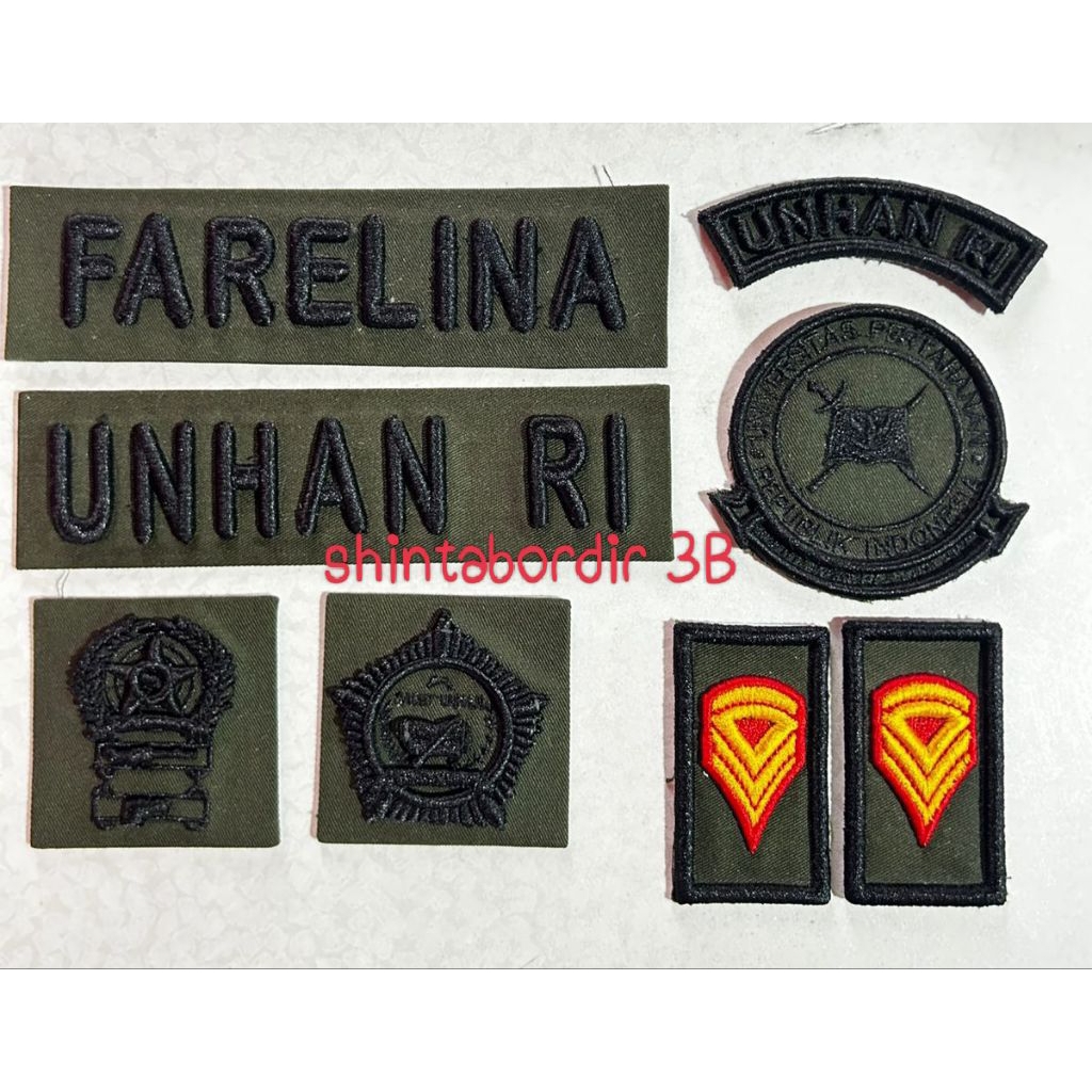 Patch Bordir UNHAN RI Timbul/Biasa Bordir Rapi Proses Cepat